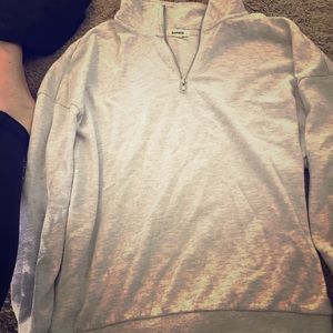 grey half zip up from the garage!